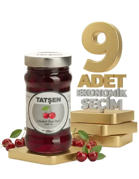 Tatşen Cam Reçel Vişne 9x380 Gr - 1