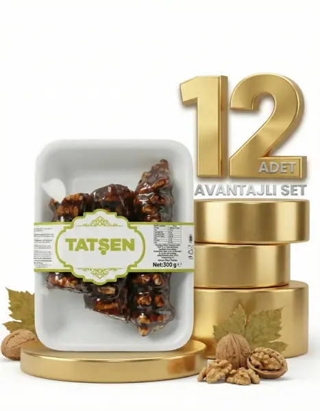 Tatşen Cevizli Sucuk 12x300 Gr - 1