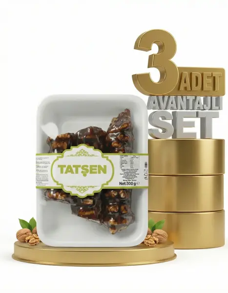 Tatşen Cevizli Sucuk 3x300 Gr - 1