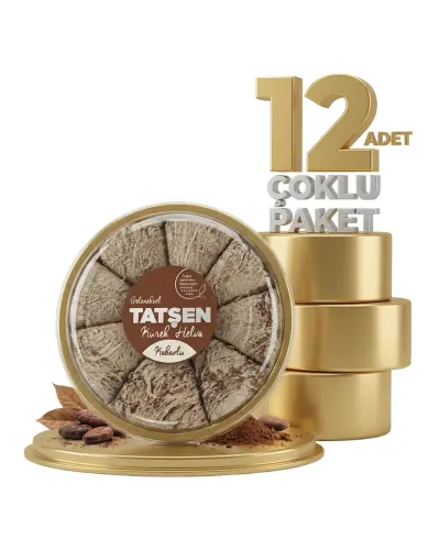 Tatşen Dilim Helva Kakaolu 12x350 Gr - Tatşen Gıda