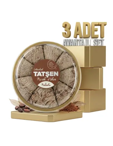 Tatşen Dilim Helva Kakaolu 3x350 Gr - Tatşen Gıda