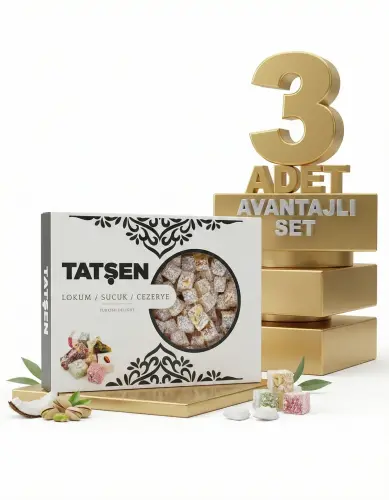 Tatşen Fındıklı Kuş Lokumu H.cevizli 3x500 Gr - 2