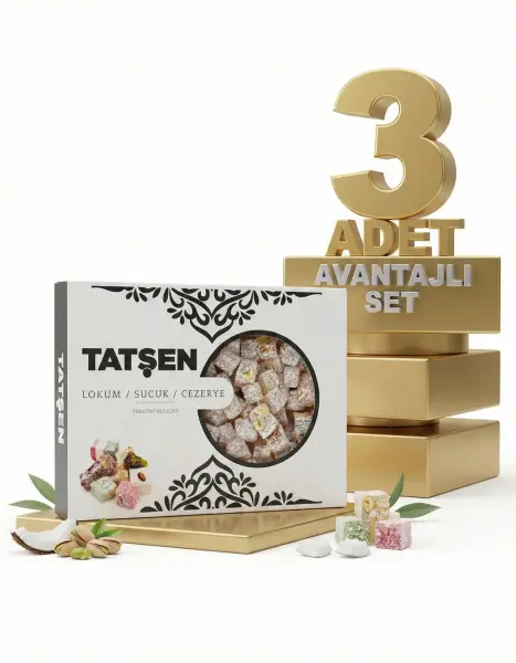 Tatşen Fındıklı Kuş Lokumu H.cevizli 3x500 Gr - 2