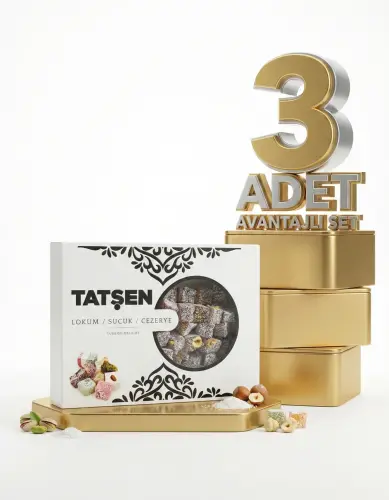 Tatşen Fındıklı Kuş Lokumu Kakaolu 3x500 Gr - Tatşen Gıda