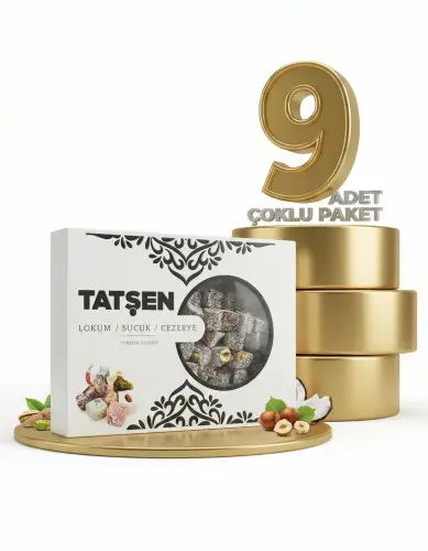 Tatşen Fındıklı Kuş Lokumu Kakaolu 9x500 Gr - Tatşen Gıda
