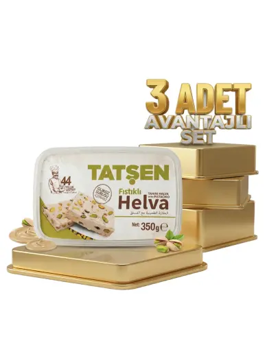 Tatşen Helva Fıstıklı 3x350 Gr - Tatşen Gıda