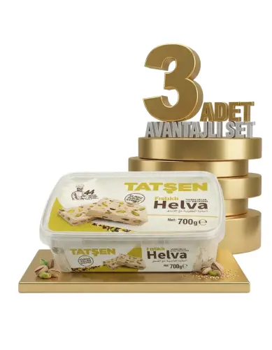 Tatşen Helva Fıstıklı 3x700 Gr - Tatşen Gıda