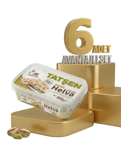 Tatşen Helva Fıstıklı 6x350 Gr - Tatşen Gıda