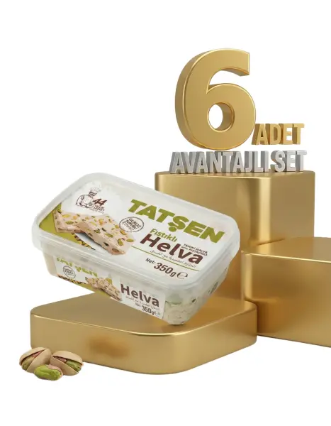 Tatşen Helva Fıstıklı 6x350 Gr - 1