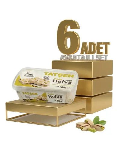 Tatşen Helva Fıstıklı 6x700 Gr - Tatşen Gıda
