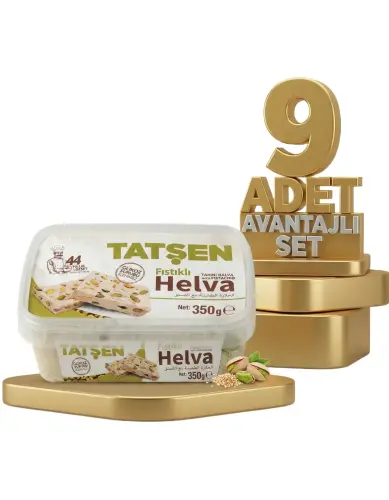 Tatşen Helva Fıstıklı 9x350 Gr - Tatşen Gıda