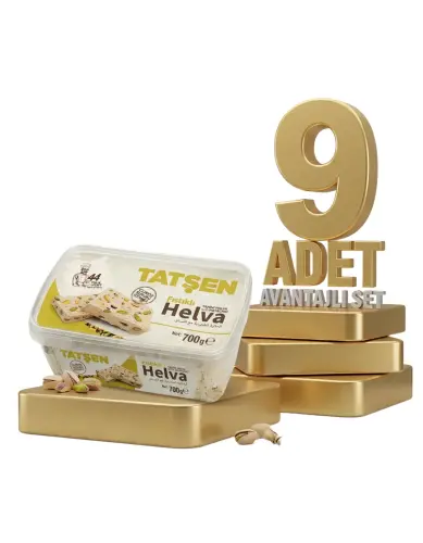 Tatşen Helva Fıstıklı 9x700 Gr - Tatşen Gıda