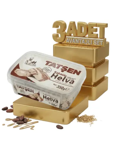 Tatşen Helva Kakaolu 3x350 Gr - Tatşen Gıda