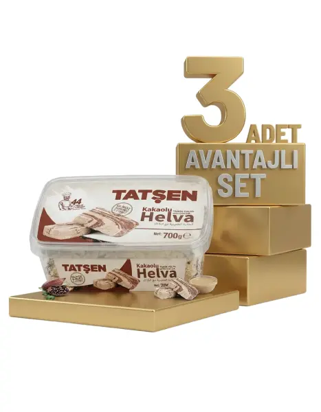 Tatşen Helva Kakaolu 3x700 Gr - 1