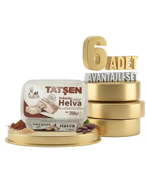 Tatşen Helva Kakaolu 6x350 Gr - 1