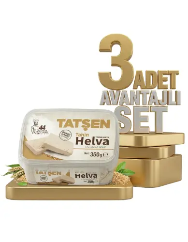 Tatşen Helva Sade 3x350 Gr - Tatşen Gıda