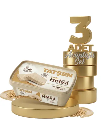 Tatşen Helva Sade 3x700 Gr - Tatşen Gıda