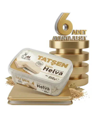 Tatşen Helva Sade 6x350 Gr - Tatşen Gıda