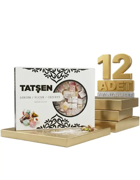 Tatşen Kuş Lokumu Meyveli 12x500 Gr - 1
