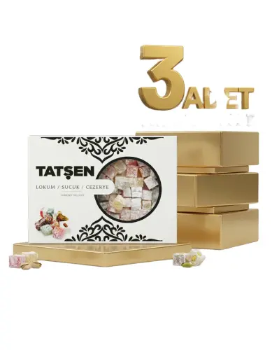 Tatşen Kuş Lokumu Meyveli 3x500 Gr - Tatşen Gıda