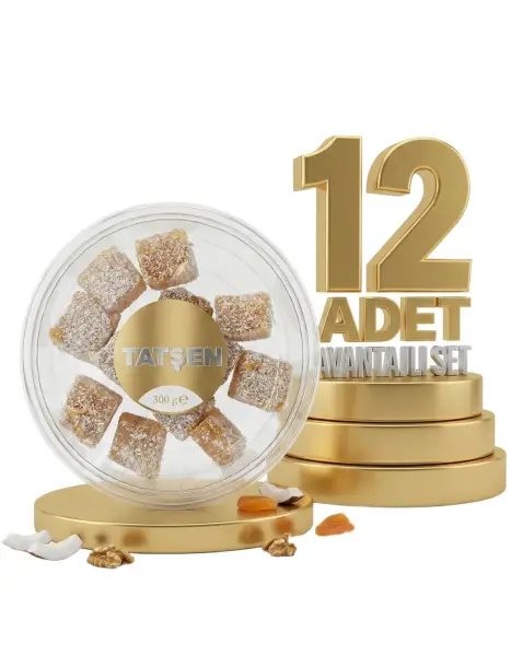 Tatşen Lokum Fındıklı 12x300 Gr - 1