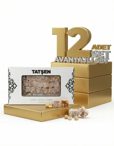 Tatşen Lokum Fındıklı 12x750 Gr - 1