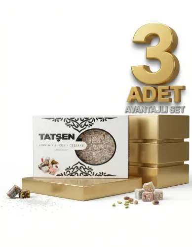 Tatşen Lokum Fındıklı 3x500 Gr - Tatşen Gıda