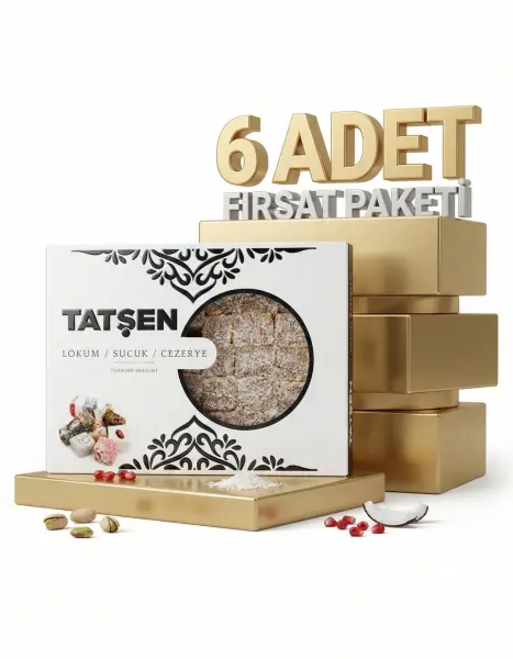 Tatşen Lokum Fındıklı 6x500 Gr - 1