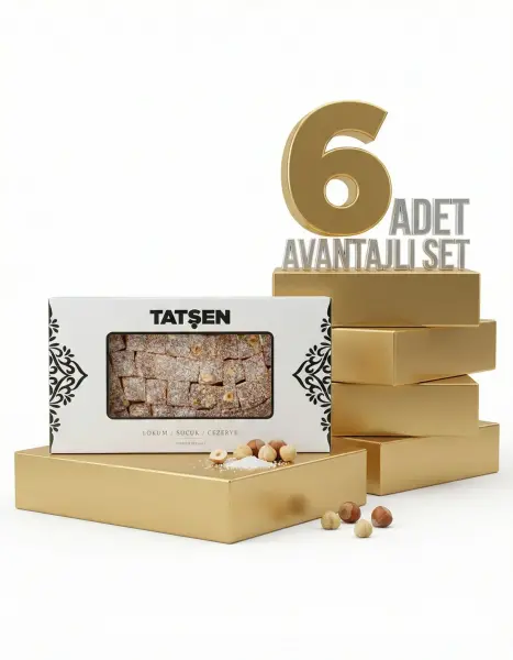 Tatşen Lokum Fındıklı 6x750 Gr - 1