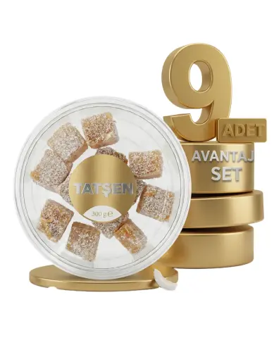 Tatşen Lokum Fındıklı 9x300 Gr - Tatşen Gıda