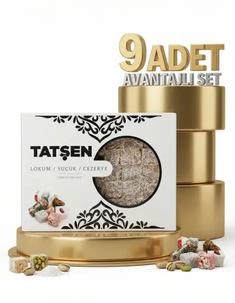 Tatşen Lokum Fındıklı 9x500 Gr - 1