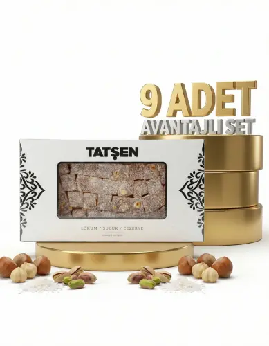 Tatşen Lokum Fındıklı 9x750 Gr - Tatşen Gıda