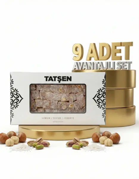Tatşen Lokum Fındıklı 9x750 Gr - 1