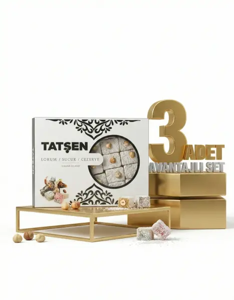 Tatşen Lokum Fındıklı Sultan 3x500 Gr - 1
