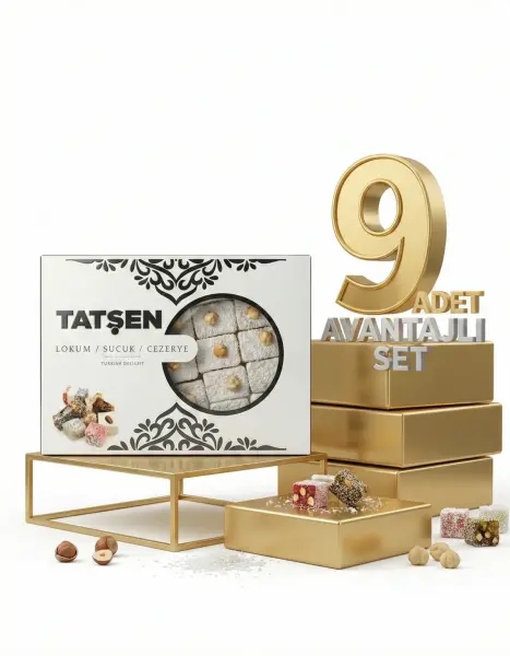 Tatşen Lokum Fındıklı Sultan 9x500 Gr - 1