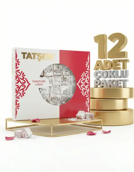 Tatşen Lokum Gül 12x500 Gr - 1