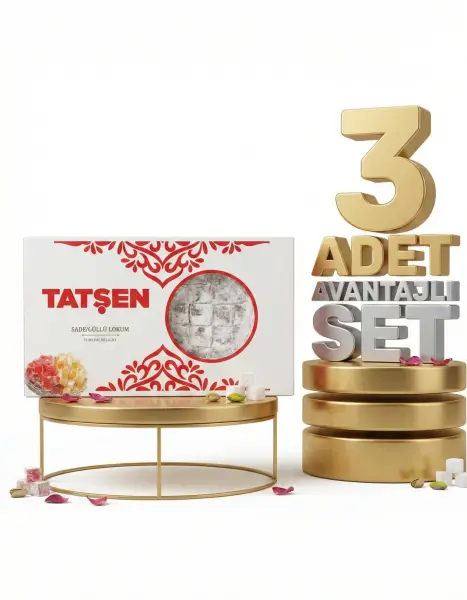 Tatşen Lokum Gül 3x1000 Gr - 1