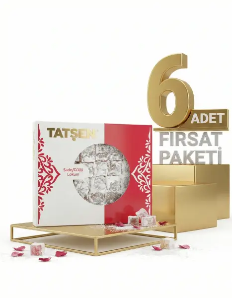 Tatşen Lokum Gül 6x500 Gr - 1