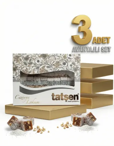 Tatşen Lokum Meyveli 3x500 Gr - Tatşen Gıda