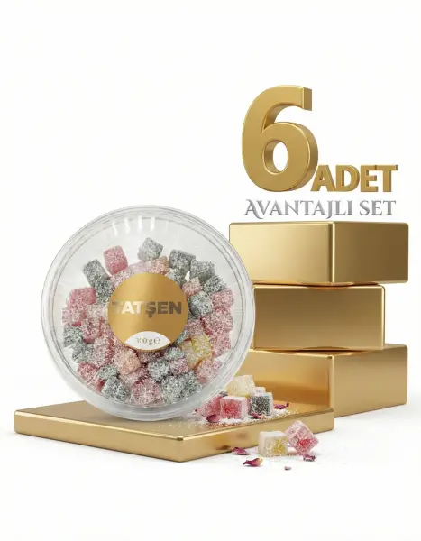 Tatşen Meyveli Hindistan Cevizli Kuş Lokumu 6x300 Gr - 1