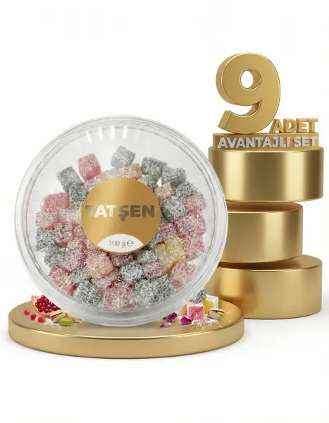 Tatşen Meyveli Hindistan Cevizli Kuş Lokumu 9x300 Gr - 1