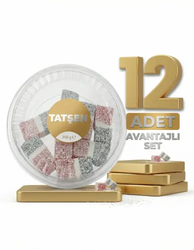 Tatşen Meyveli Lokum 12x300 Gr - Tatşen Gıda