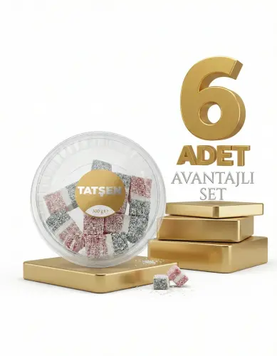 Tatşen Meyveli Lokum 6x300 Gr - Tatşen Gıda