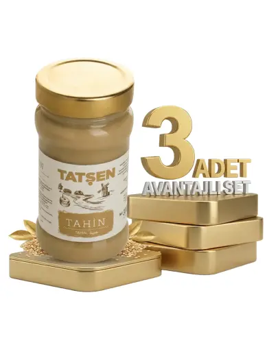 Tatşen Tahin 3x300 Gr (cam) - Tatşen Gıda