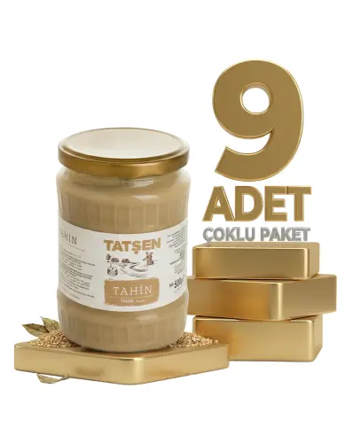Tatşen Tahin 9x500 Gr (cam) - Tatşen Gıda