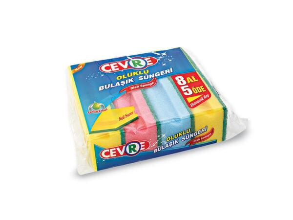 Tofita Oluklu Sünger 8li - 1