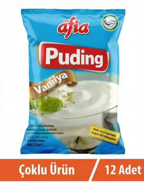 Afia Vanilyalı Puding 12x125 Gr - 1