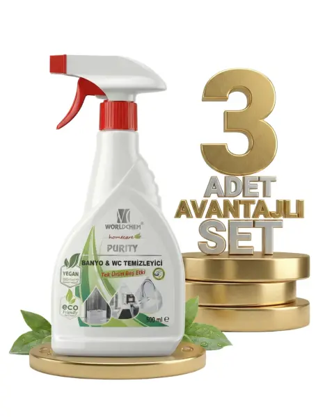 Worldchem Banyo Wc Temizleme 3x500 Ml - 1