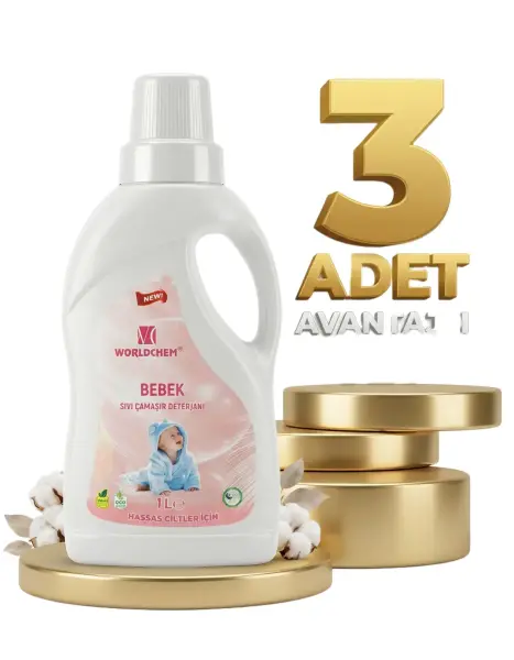 Worldchem Bebek Detarjanı Sıvı 3x1 Lt - 1