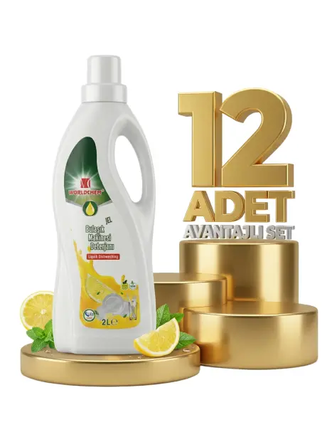 Worldchem Bulaşık Makine Deterjanı 12x2 Lt - 1